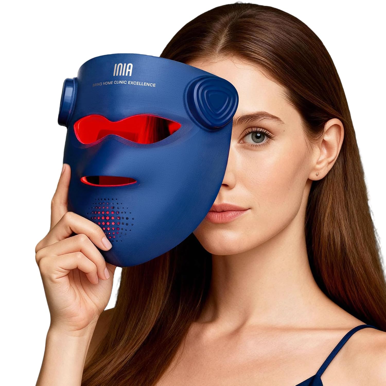 INIA Glow 4D Wireless Red Light Therapy Mask for face