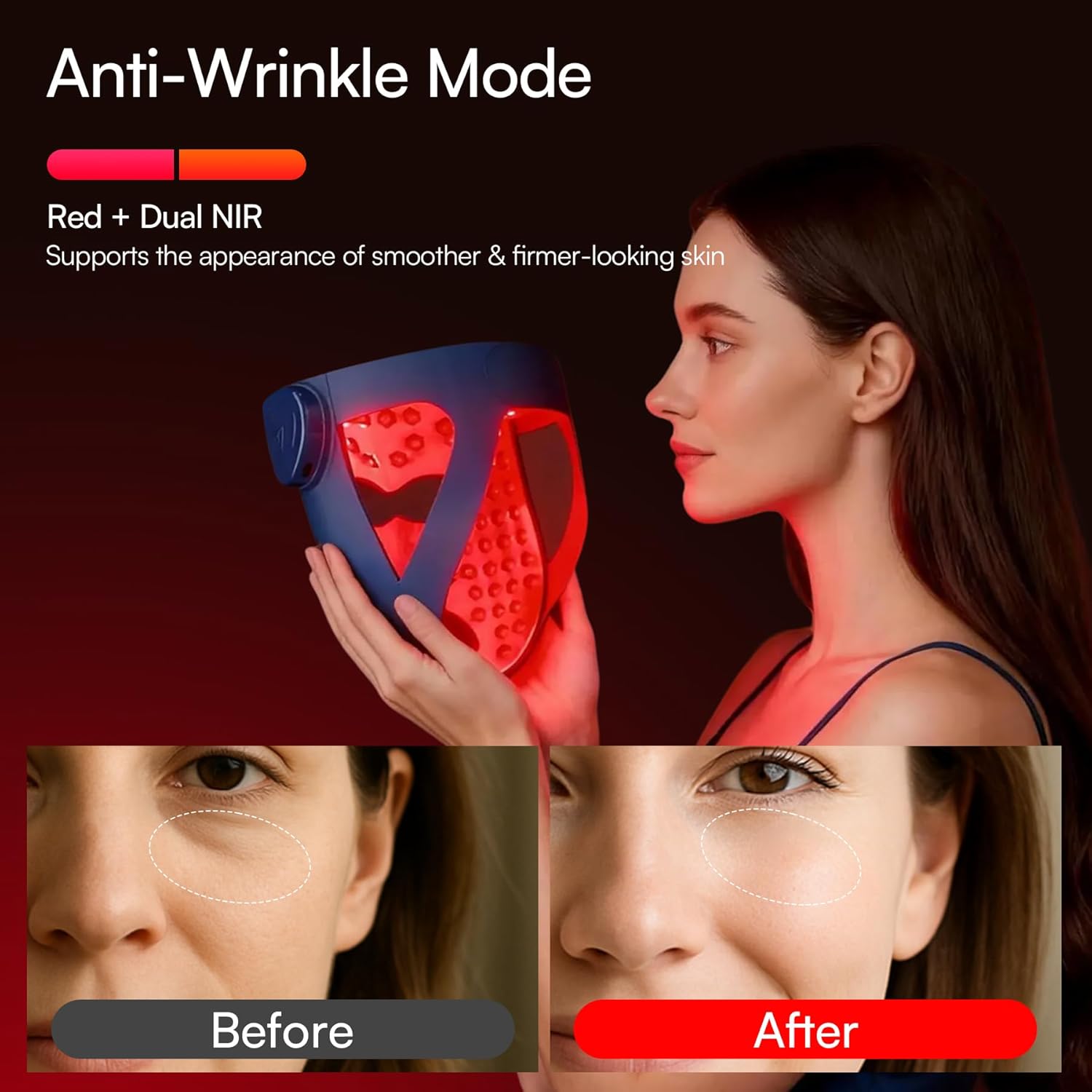 INIA Glow 4D Wireless Red Light Therapy Mask for face - Image 6